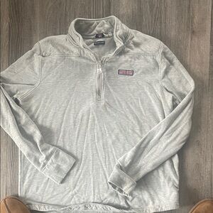 Vineyard Vines Light Gray Quarter-Zip Pullover